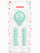 Makaron Yeşil Mum Balon 3 Lü