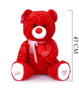 Peluş Yumoş Ayı Kırmızı 47 Cm 1030