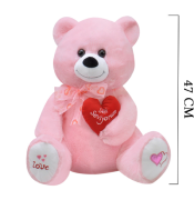 Peluş Yumoş Ayı Pembe 47 Cm 1030