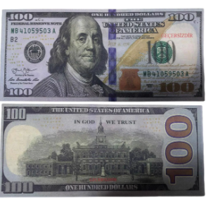 Kağıt Para Oyuncak 50 li 100 Dolar $