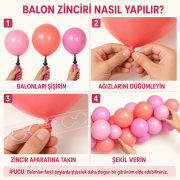 Pembe Mercan Balon Kiti 50 Adet 12 Inch
