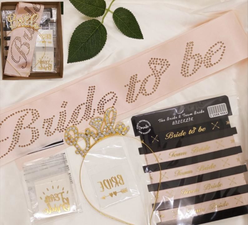 BRİDE TO BE TAŞLI 4'LÜ SET PUDRA GOLD