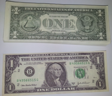 Kağıt Para Oyuncak 50 li 1 Dolar $