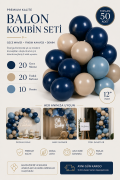 Gece Sahili Balon Kiti 50 Adet 12 Inch