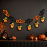 Halloween Garland Uzar Süs Balkabağı Figürlü 3mt