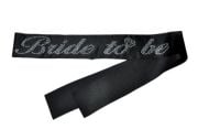Bride To Be Taşlı Siyah Gümüş Kuşak