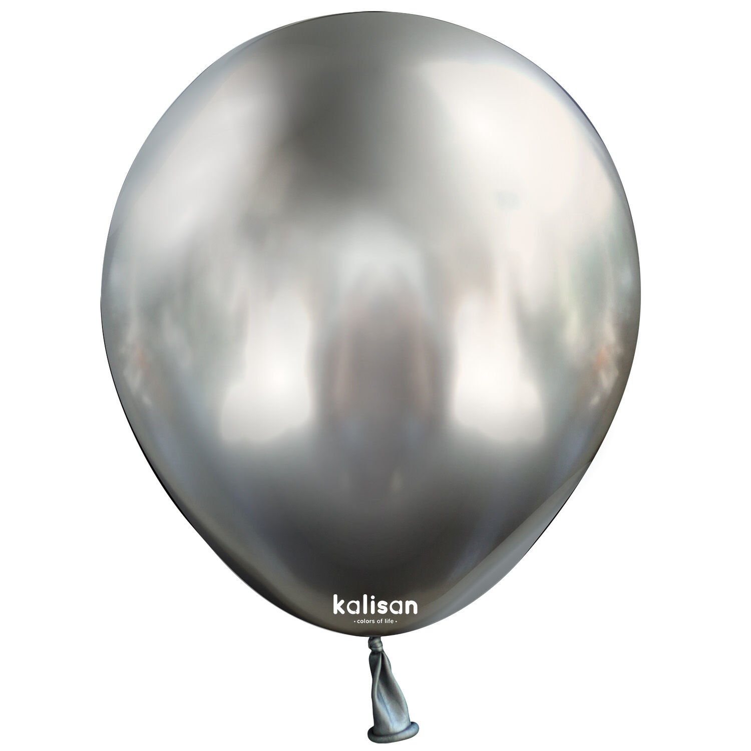 12'' Krom Koyu Gümüş Antrasit Balon Balon 50'li