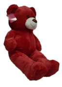 Peluş Puffy Salaş Ayı 70 Cm Kırmızı 1190