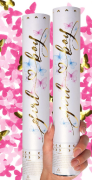 30 CM KELEBEKLİ CİNSİYET PEMBE ALTIN KONFETİ