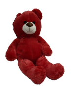 Peluş Puffy Salaş Ayı 55 Cm Kırmızı 1195