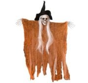Halloween İskelet Korkuluk Şapkalı Saçlı 100 Cm