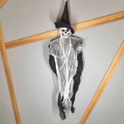 Halloween İskelet Korkuluk Şapkalı Saçlı 100 Cm