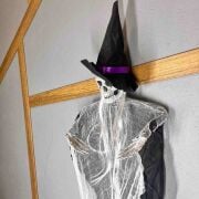 Halloween İskelet Korkuluk Şapkalı Saçlı 100 Cm