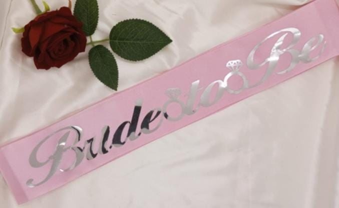 Bride To Be Koyu Pembe Gümüş Kuşak