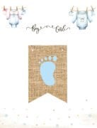 Kağıt Banner Cinsiyet Jüt Görünümlü Boy Girl 10 Parça