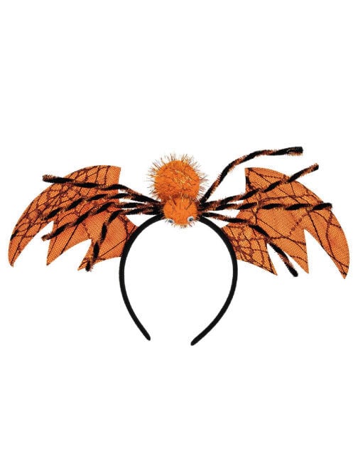 Halloween Taç Yarasa Kanatlı Örümcek Model Turuncu