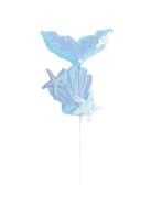 Pasta Üstü Çubuklu Deniz Kızı Model Pullu Mavi