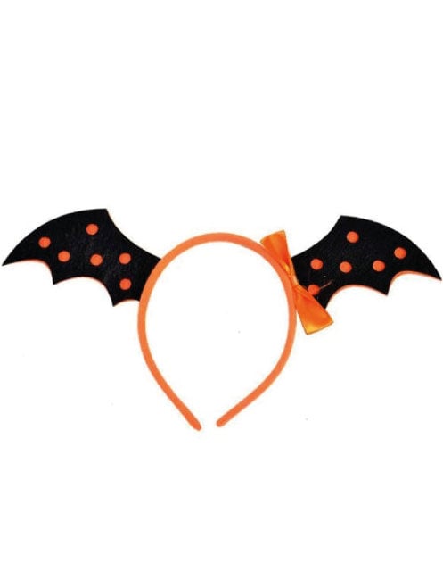 Halloween Taç Yarasa Turuncu Puantiyeli