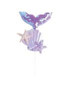 Pasta Üstü Çubuklu Deniz Kızı Model Pullu Mor