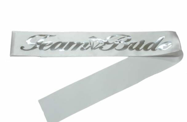Team Bride Beyaz Gümüş Kuşak