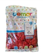 METALİK KIRMIZI 11 '' GEMAR 100'lü Paket  #053