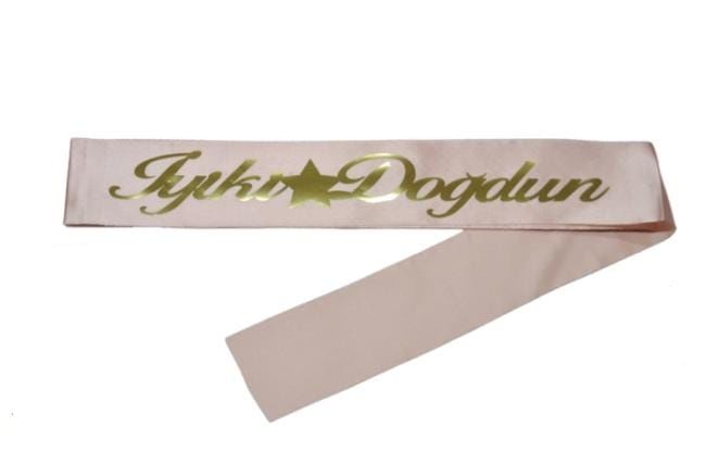 İyi Ki Doğdun Pembe Gold Kuşak