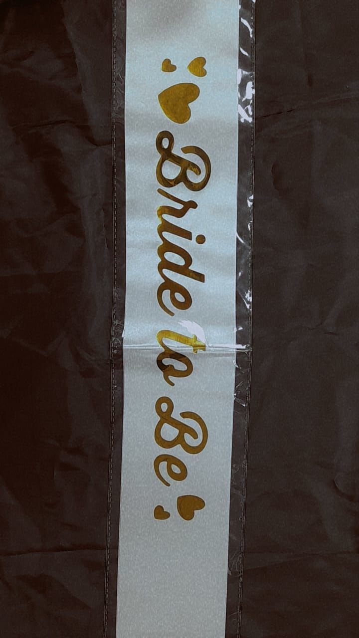 Bride To Be Kalpli Beyaz Gold Baskılı Kuşak