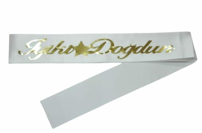 İyi Ki Doğdun Beyaz Gold Kuşak