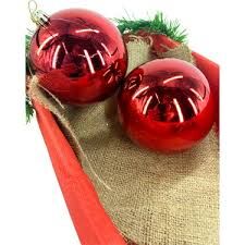 Yılbaşı Top Süs 15 cm Asetat Kutulu Parlak Kırmızı  3'lü  2866