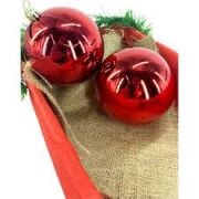 Yılbaşı Top Süs 15 cm Asetat Kutulu Parlak Kırmızı  3'lü  2866