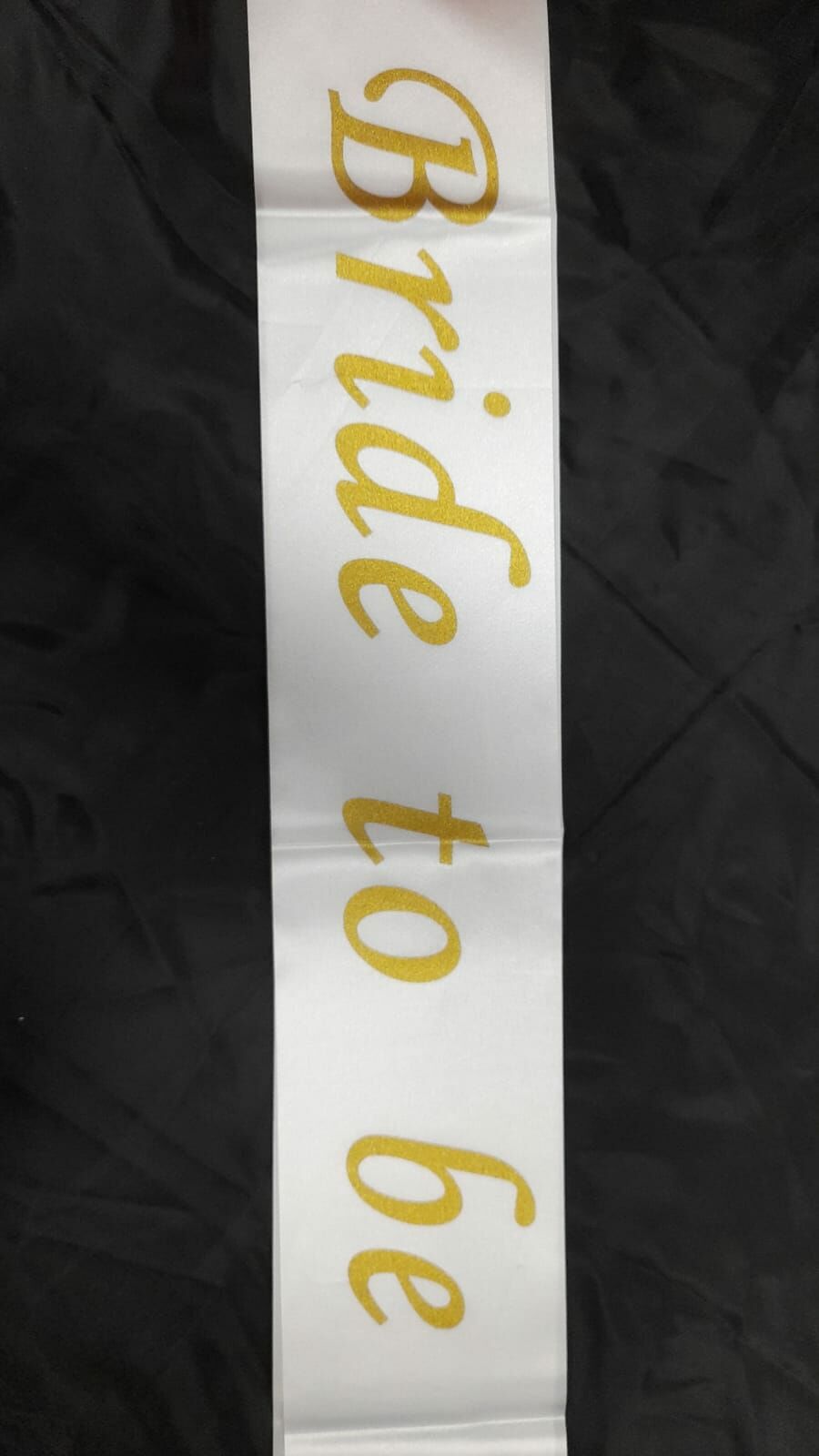 Bride To Be 10 cm  Beyaz Gold Kuşak