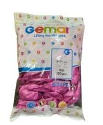 METALİK PEMBE 11 '' GEMAR 100'lü Paket #033