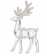 Yılbaşı Ağaç Süsü Geyik Şeffaf Plastik 15 Cm 4700
