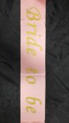 Bride To Be 10 cm  Pembe Gold Kuşak