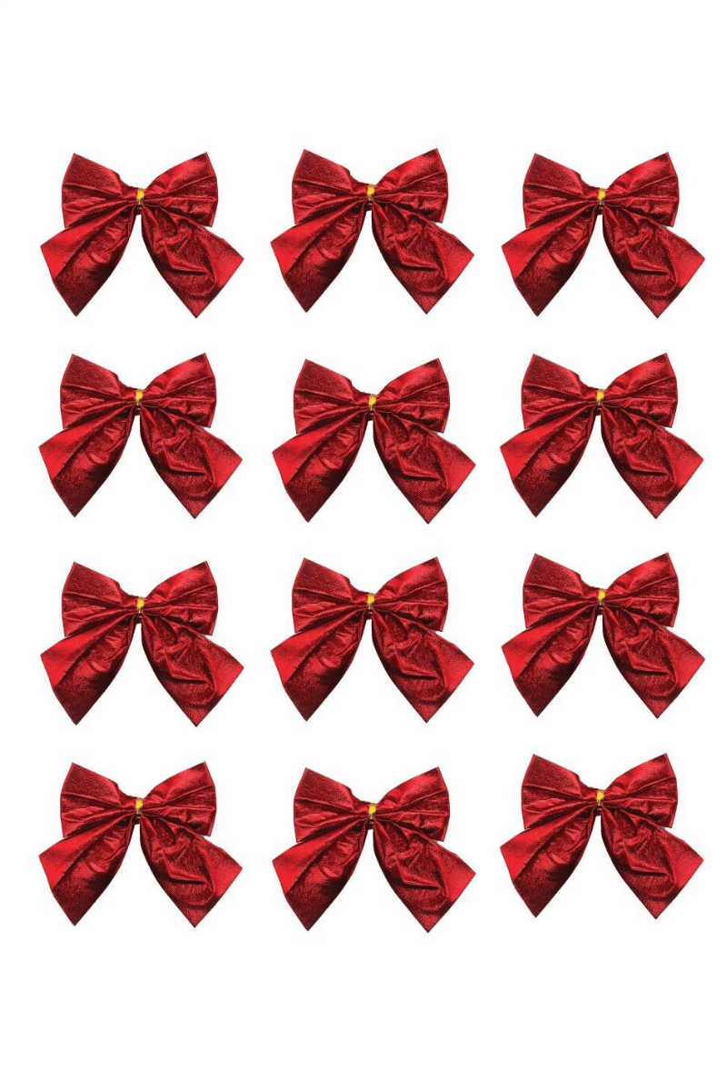 Yılbaşı Saten Parlak Fiyonk 5 Cm 12li