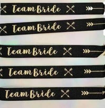 Team Bride Siyah Gold Simli Bileklik Set 6 lı