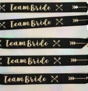 Team Bride Siyah Gold Simli Bileklik Set 6 lı
