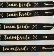 Team Bride Siyah Gold Simli Bileklik Set 6 lı