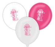 Kalisan 12'' 1 Yaş Pembe Baskılı Balon 25'li