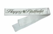 Happy Birthday Beyaz Gümüş Kuşak