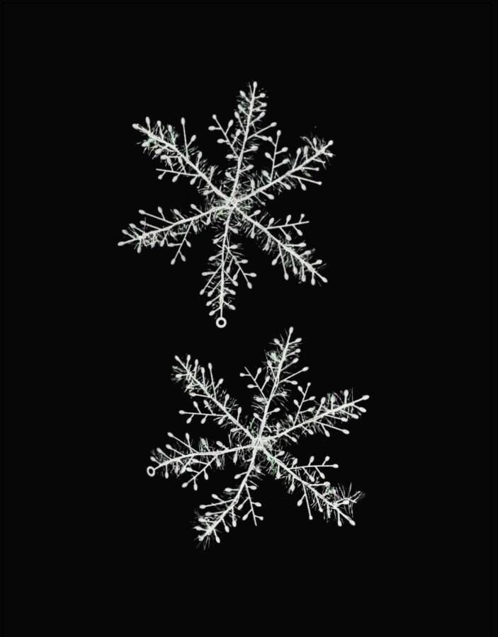 Yılbaşı Plastik Kar Tanesi Simli 27 Cm 2'li 3823