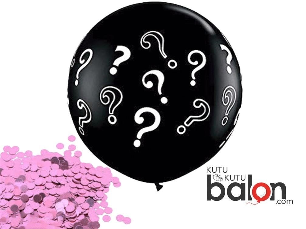 Cinsiyet Belirleme Soru İşaretli Pembe 45 cm