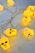 Halloween Işık Led Kuru Kafa Figür Plastik Model 10 Işık
