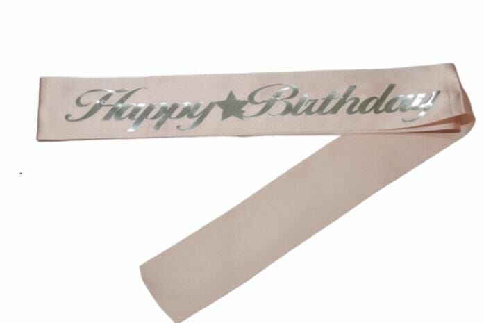 Happy Birthday Pembe Gümüş Kuşak