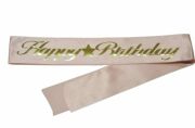 Happy Birthday Pembe Gold Kuşak