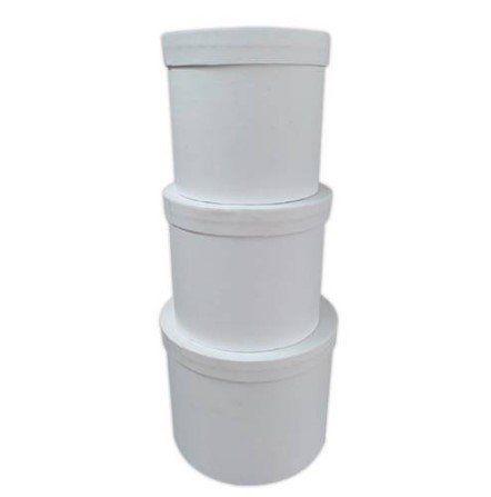 3'lü Silindir Kutu beyaz