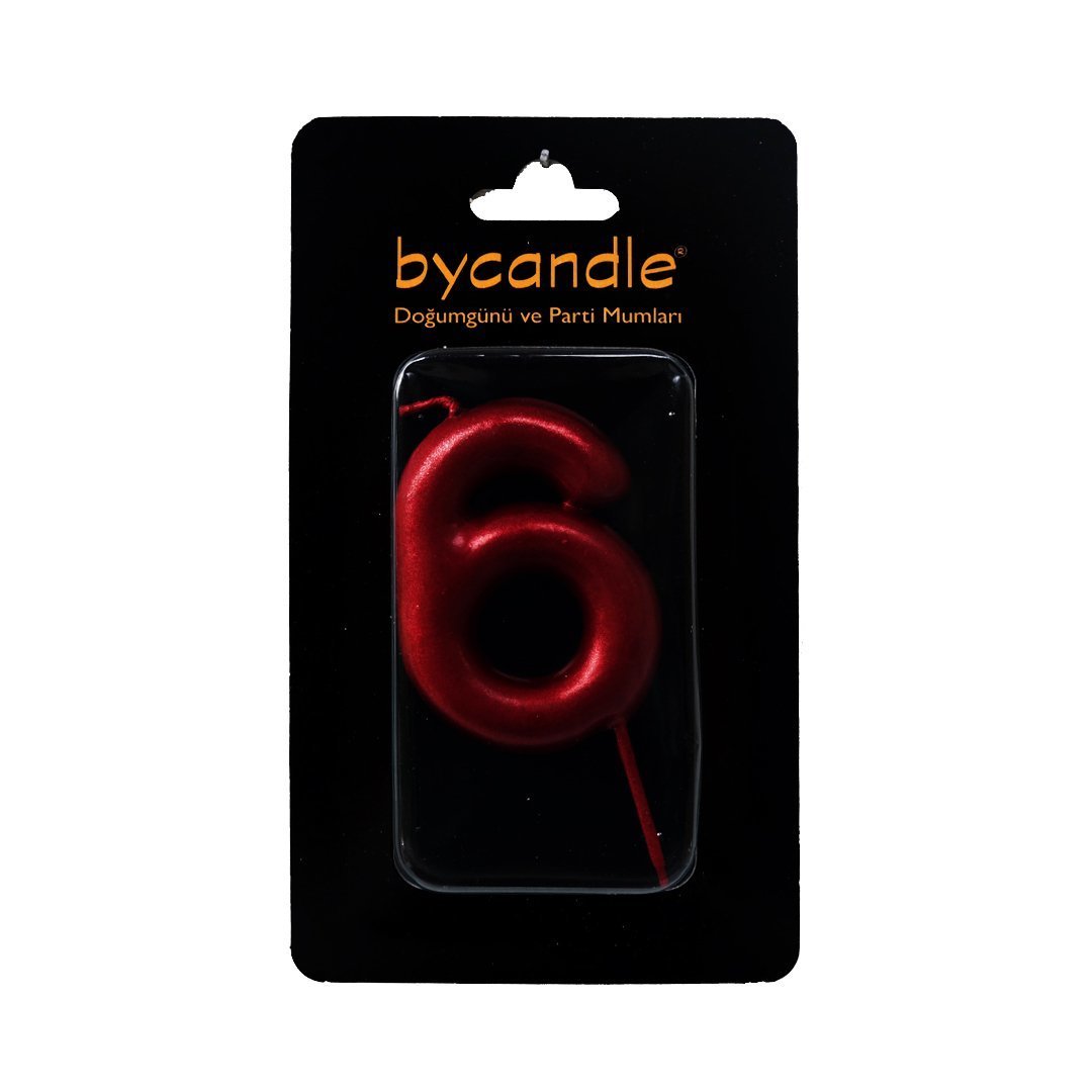 Rakam Mum 6 Yaş Kırmızı
