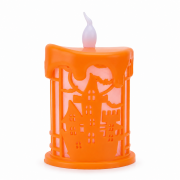 HALLOWEEN LEDLİ IŞIK SİLİNDİR 10 CM TURUNCU