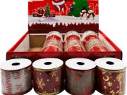 Yılbaşı Kurdele Jüt Model Baskılı 6 Cm 270 Cm 1 Adet