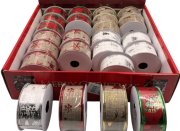 Yılbaşı Kurdele Jüt Model Baskılı 4 Cm 270 Cm 1 Adet